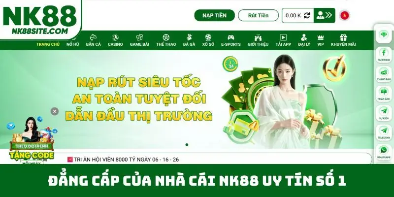 Đẳng cấp của nhà cái NK88 uy tín số 1