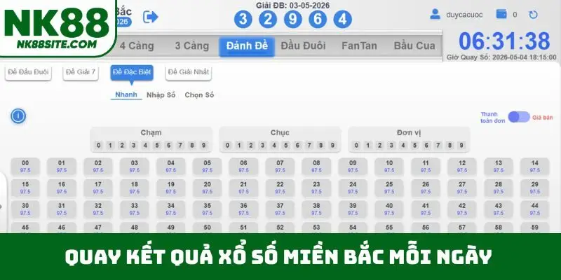Quay kết quả xổ số miền Bắc mỗi ngày