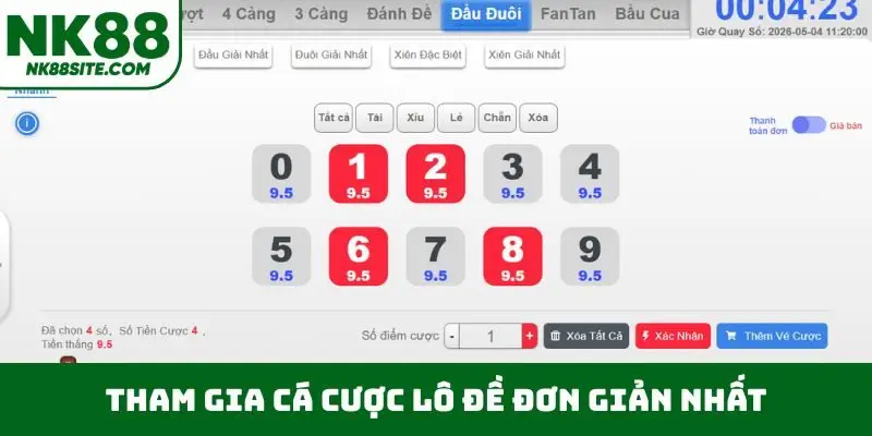 Tham gia cá cược lô đề đơn giản nhất