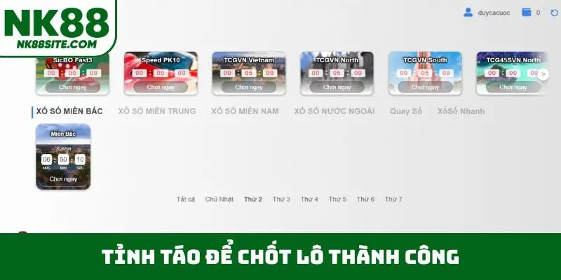 Tỉnh táo để chốt lô thành công