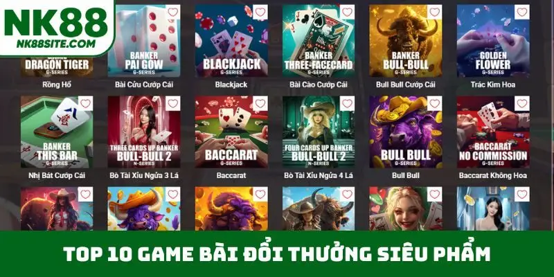 Top 10 game bài đổi thưởng