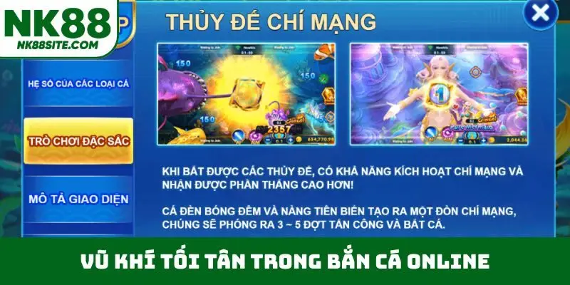 Vũ khí tối tân trong bắn cá online